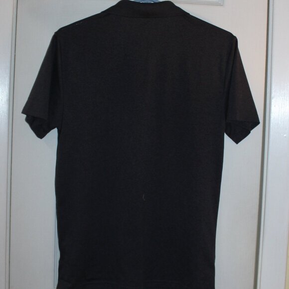 Men’s Active Go Dry Dark Gray Heathered Performance Polo | Sz Small - Picture 5 of 5